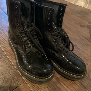Dr Marten black patent boots 41